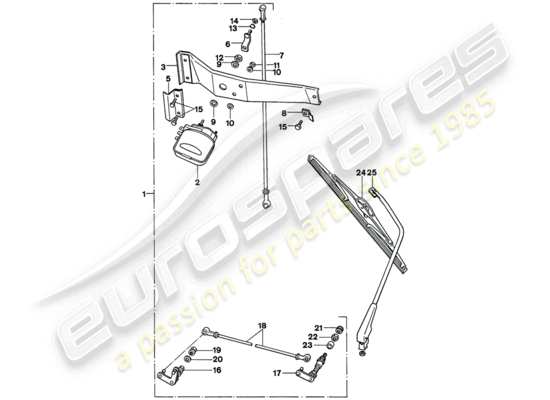 a part diagram from the Porsche 911 (1975) parts catalogue