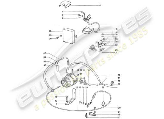 a part diagram from the Porsche 911 (1975) parts catalogue