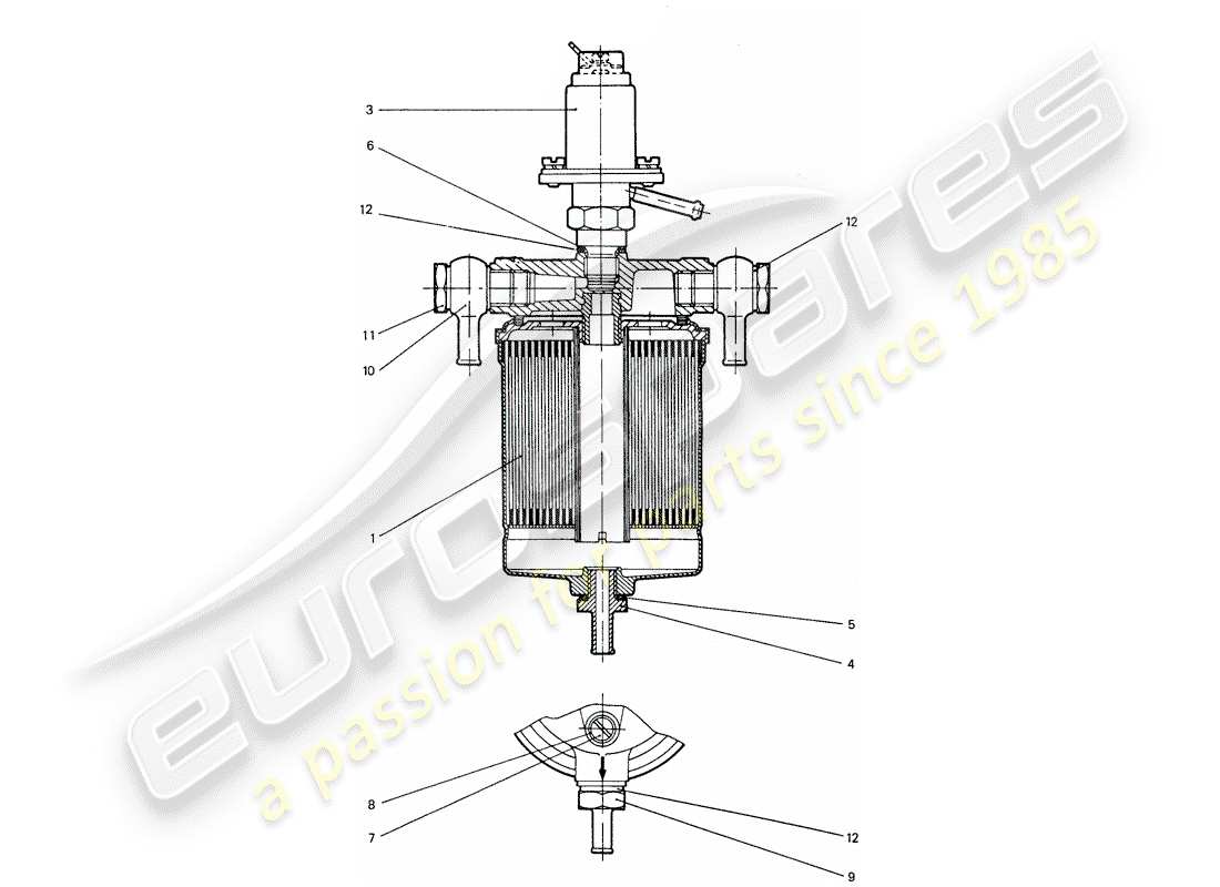 Porsche 911 (1976) FUEL FILTER - COMPLETE Part Diagram