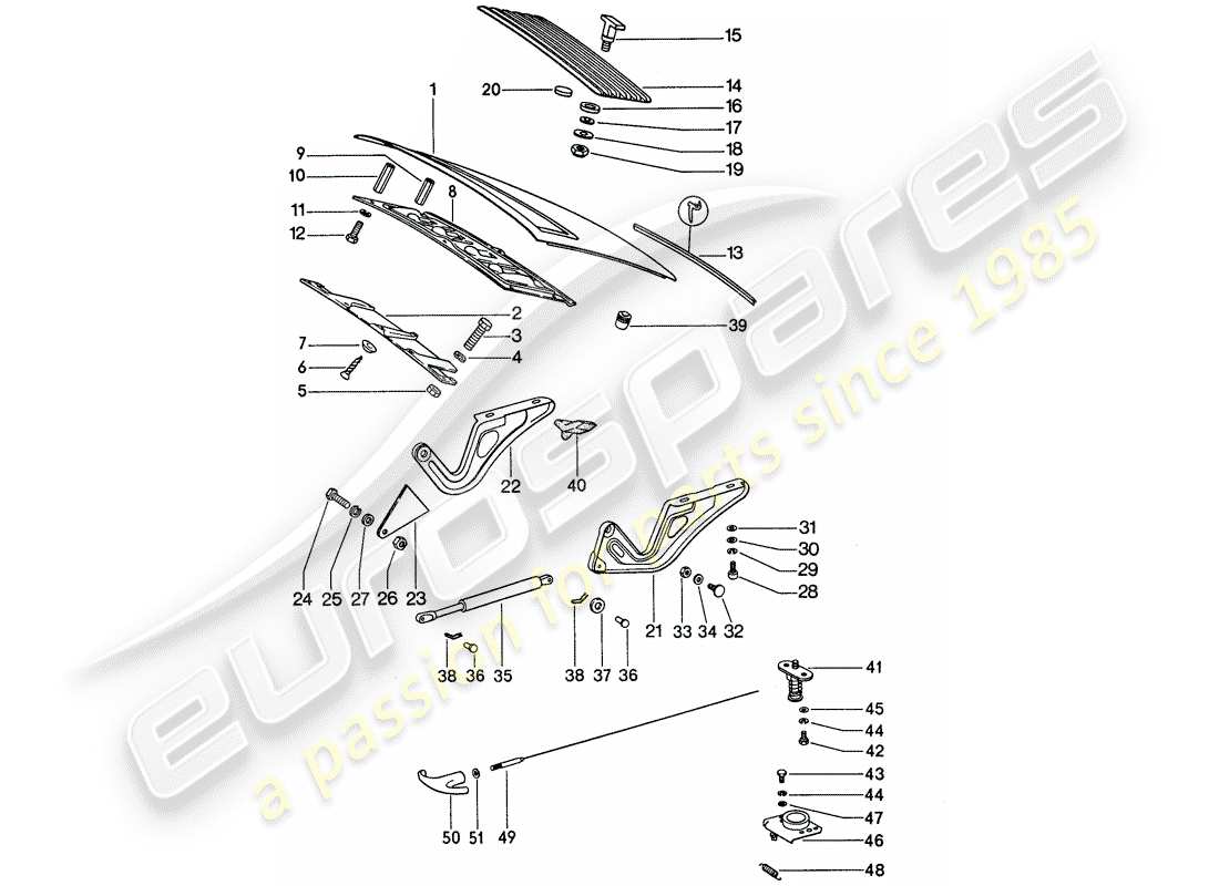 Porsche 911 (1976) COVER Part Diagram