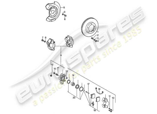 a part diagram from the Porsche 911 parts catalogue