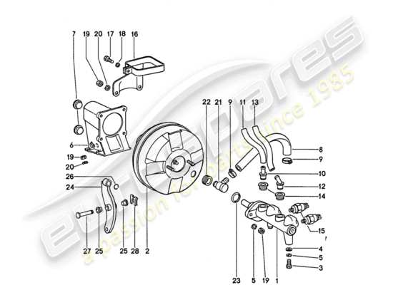 a part diagram from the Porsche 911 parts catalogue