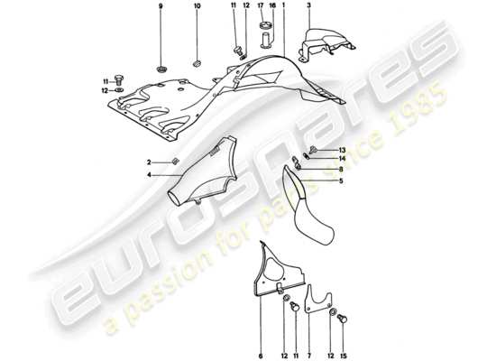 a part diagram from the Porsche 911 (1977) parts catalogue