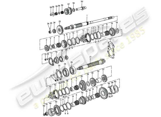 a part diagram from the Porsche 911 (1977) parts catalogue