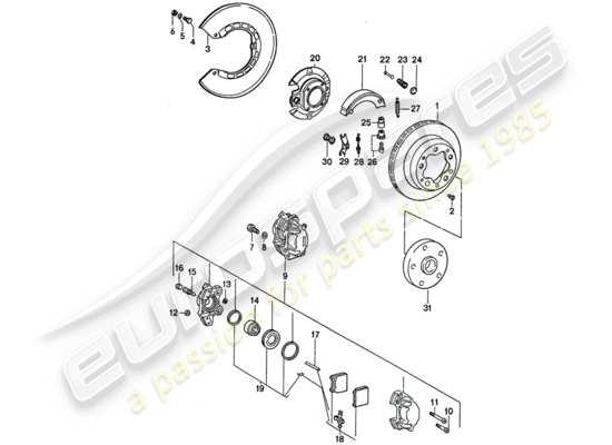 a part diagram from the Porsche 911 parts catalogue