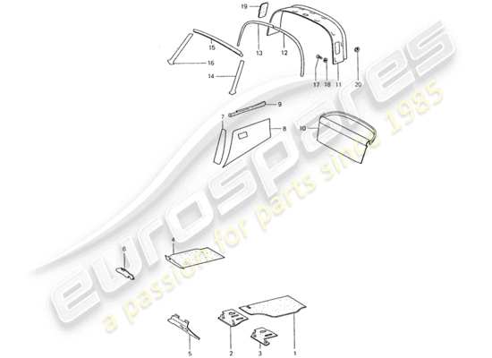 a part diagram from the Porsche 911 (1977) parts catalogue