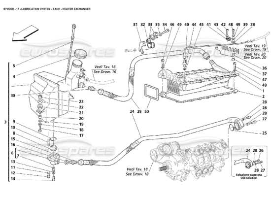 a part diagram from the Maserati 4200 parts catalogue