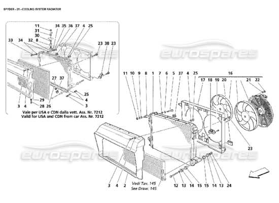 a part diagram from the Maserati 4200 parts catalogue