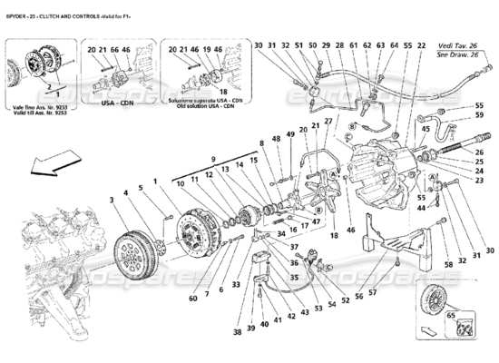 a part diagram from the Maserati 4200 parts catalogue