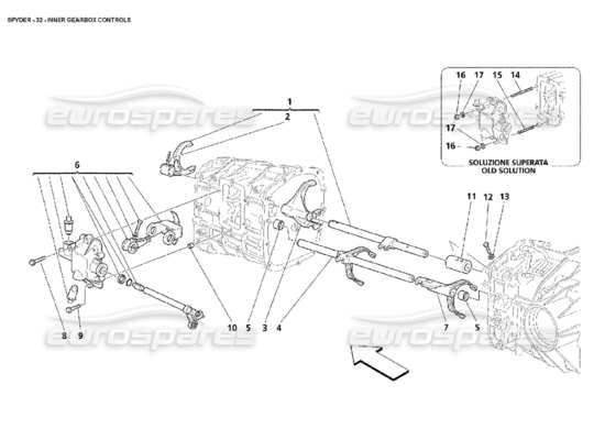 a part diagram from the Maserati 4200 parts catalogue