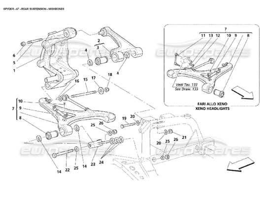 a part diagram from the Maserati 4200 parts catalogue