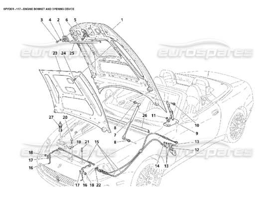 a part diagram from the Maserati 4200 parts catalogue