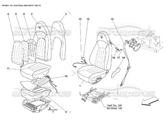 a part diagram from the Maserati 4200 parts catalogue