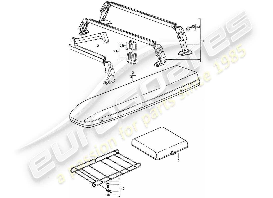 Porsche 911 (1978) ROOF TRANSPORT SYSTEM - - 1 - Part Diagram