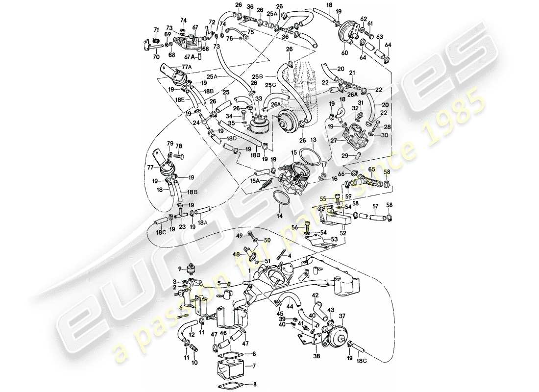 Porsche 911 (1978) K-JETRONIC - I Part Diagram