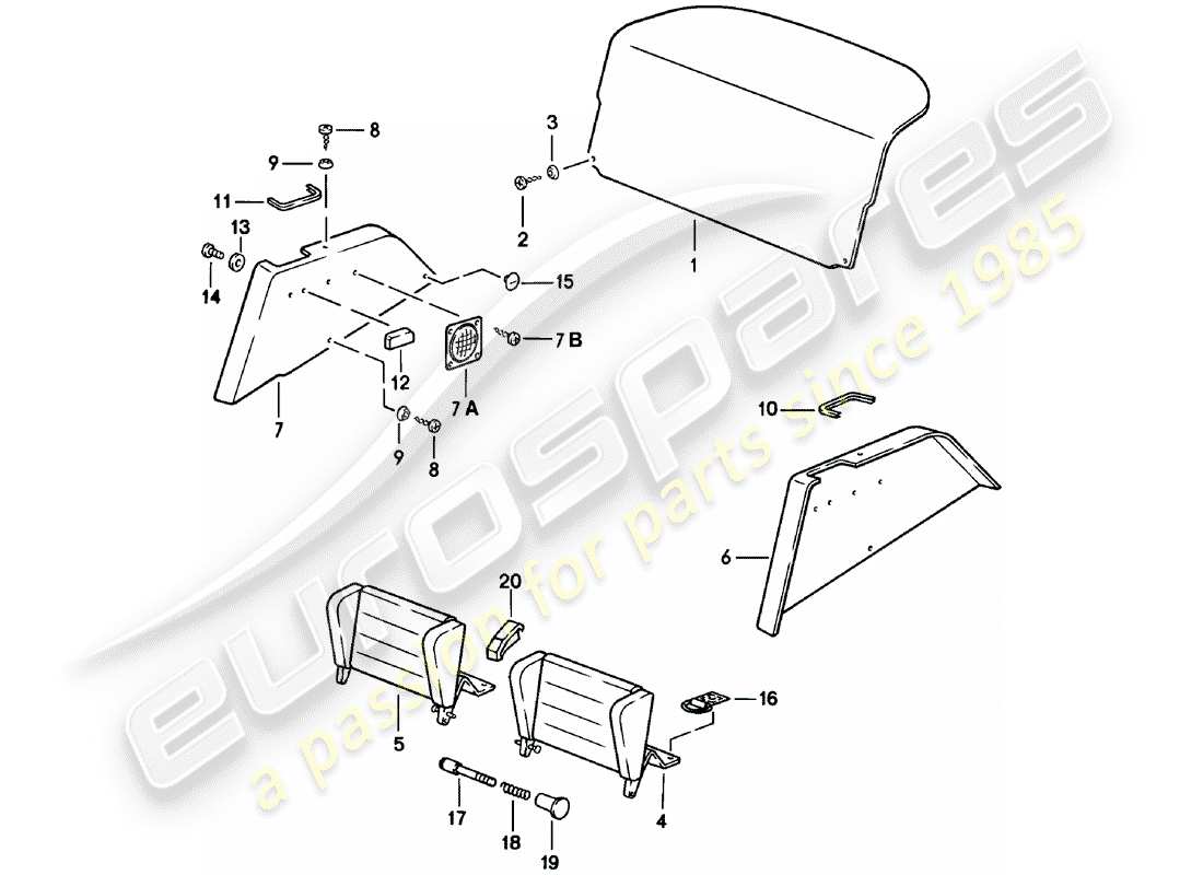 Porsche 911 (1978) INTERIOR EQUIPMENT Part Diagram