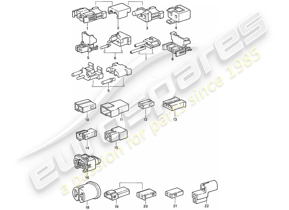 Porsche 911 (1978) CONNECTOR HOUSING Part Diagram