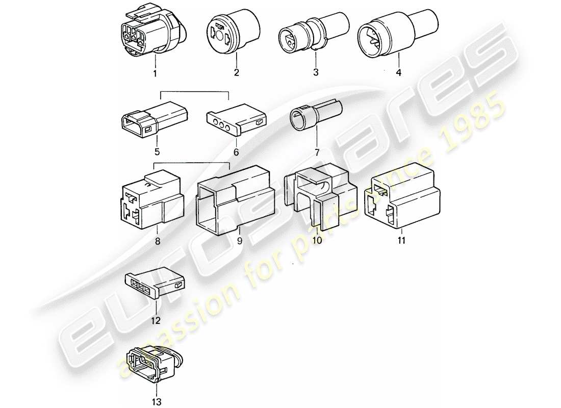 Porsche 911 (1978) CONNECTOR HOUSING Part Diagram