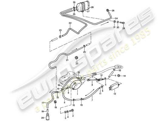 a part diagram from the Porsche 911 parts catalogue