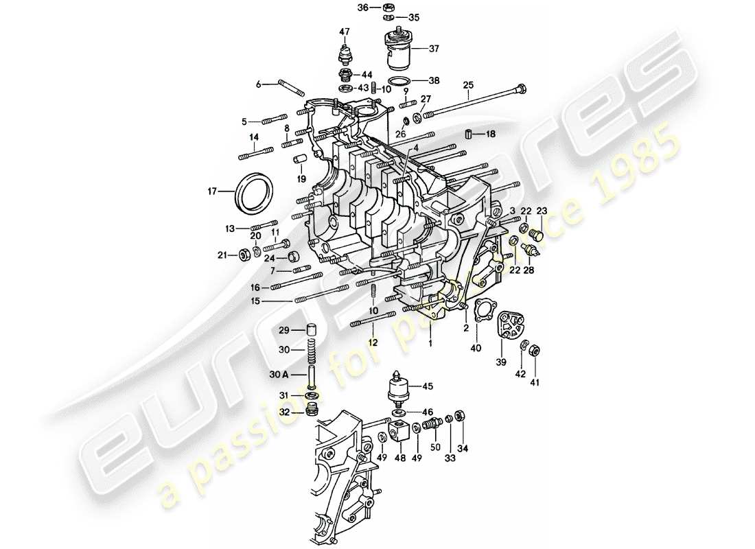 Porsche 911 (1979) crankcase Part Diagram