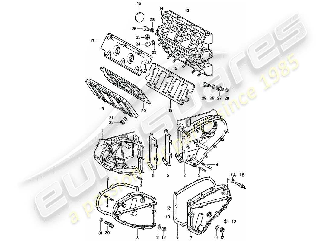 Porsche 911 (1979) CAMSHAFT HOUSING - CHAIN CASE Part Diagram