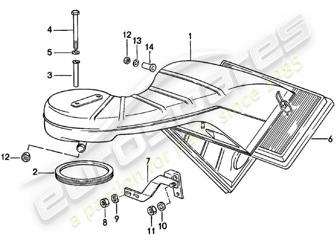 Porsche 911 (1979) AIR CLEANER Part Diagram