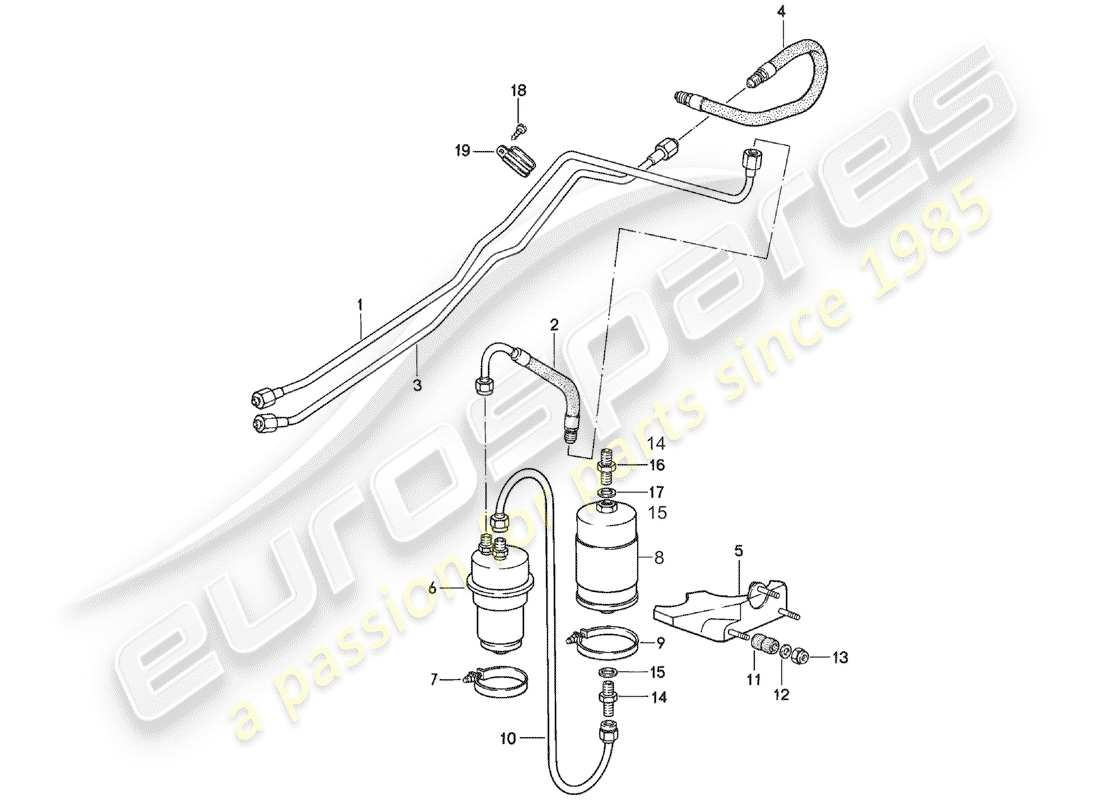 Porsche 911 (1979) fuel system Part Diagram