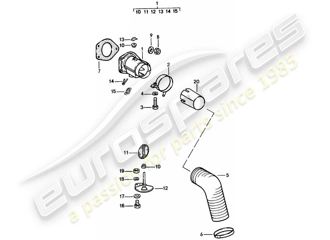 Porsche 911 (1979) HEATING AIR SUPPLY Part Diagram