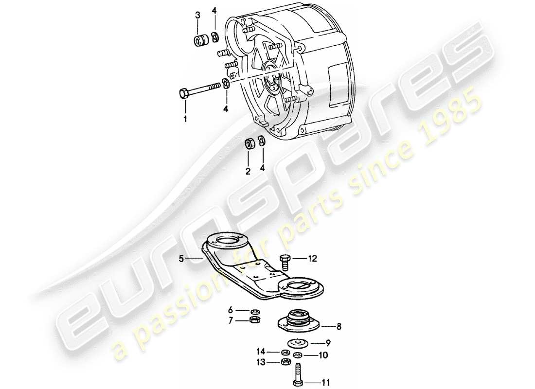 Porsche 911 (1979) TRANSMISSION SUSPENSION - SPM Part Diagram