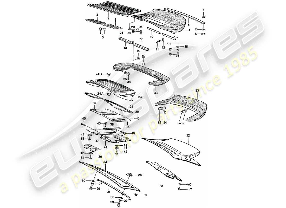 Porsche 911 (1979) REAR SPOILER Part Diagram