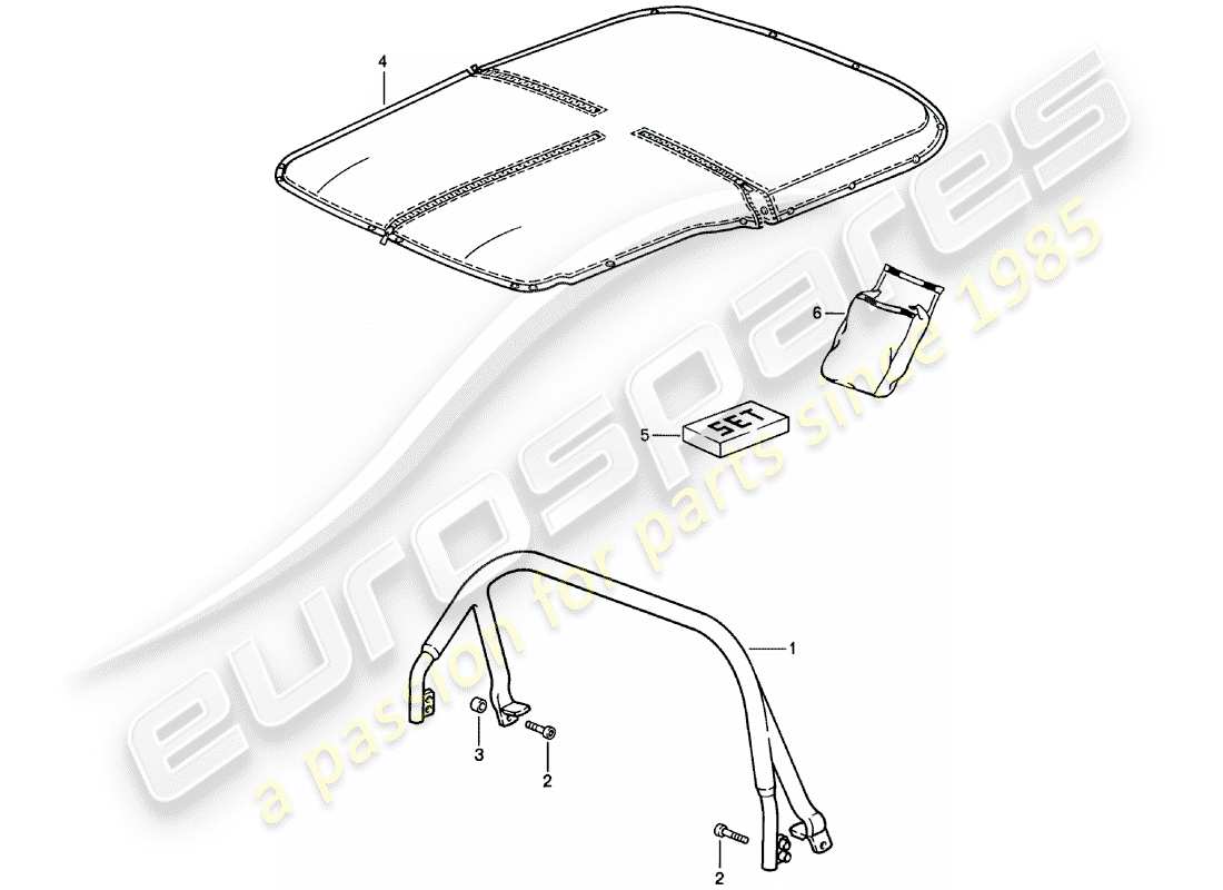 Porsche 911 (1979) COVER CLIP - TONNEAU COVER Part Diagram