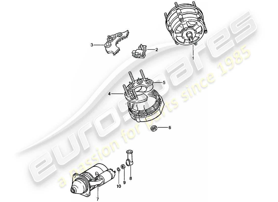 Porsche 911 (1979) ALTERNATOR - STARTER Part Diagram