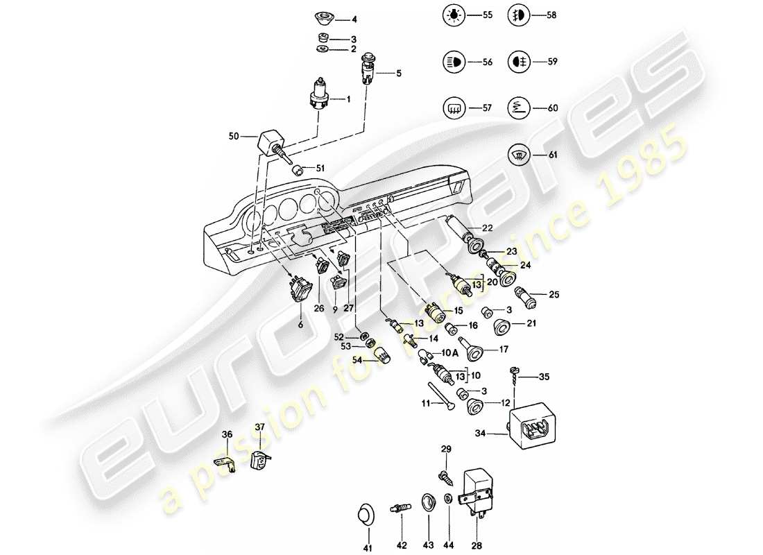 Porsche 911 (1979) SWITCH - RELAY Part Diagram