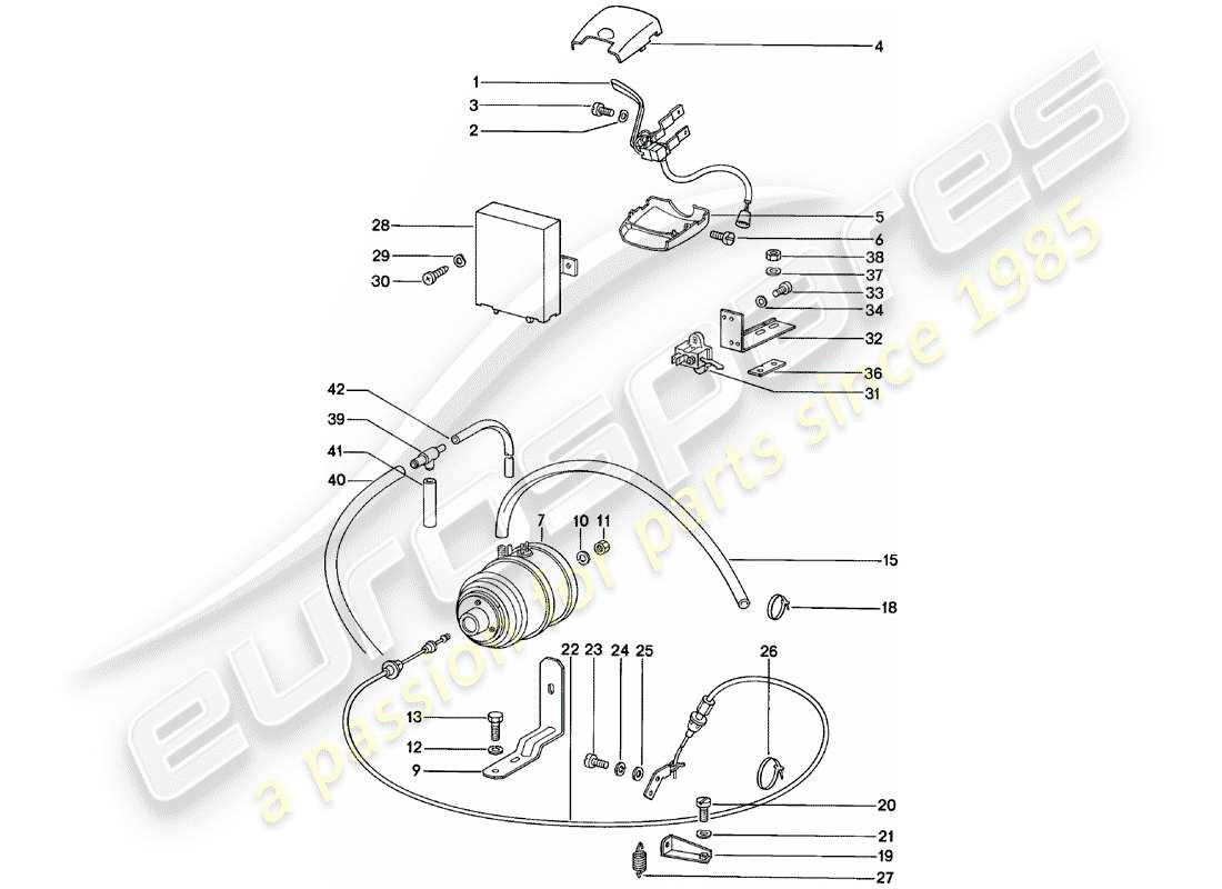 Porsche 911 (1979) CRUISE CONTROL SYSTEM Part Diagram