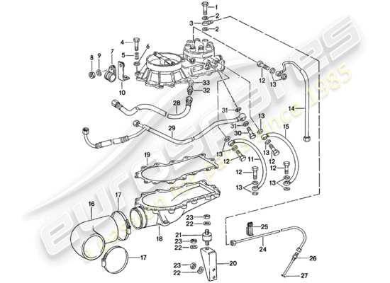 a part diagram from the Porsche 911 parts catalogue