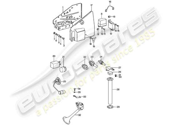 a part diagram from the Porsche 911 parts catalogue