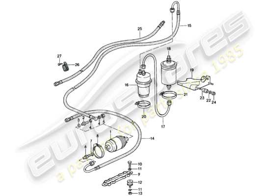 a part diagram from the Porsche 911 (1980) parts catalogue