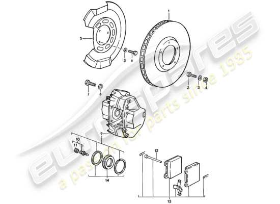 a part diagram from the Porsche 911 parts catalogue