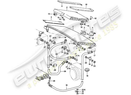 a part diagram from the Porsche 911 (1980) parts catalogue