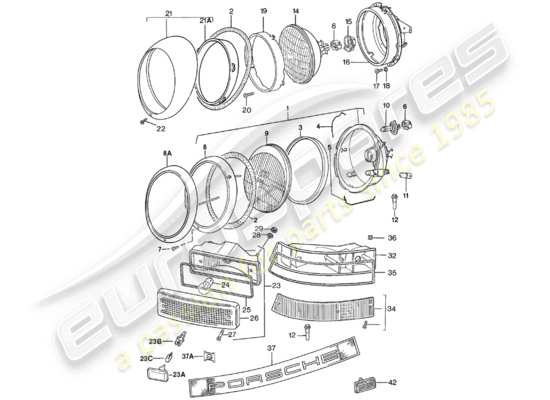 a part diagram from the Porsche 911 (1980) parts catalogue