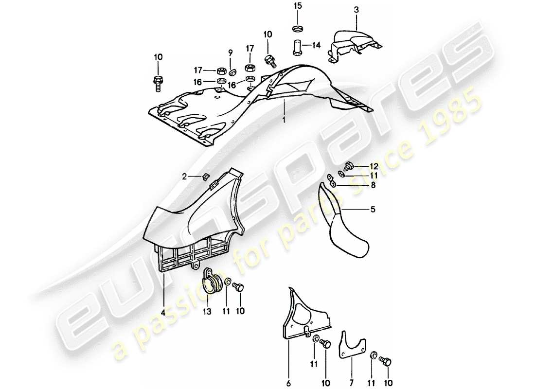 Porsche 911 (1981) AIR DUCT Part Diagram