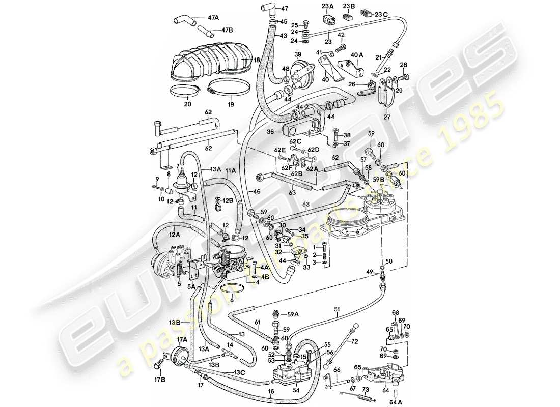 Porsche 911 (1981) K-JETRONIC Part Diagram