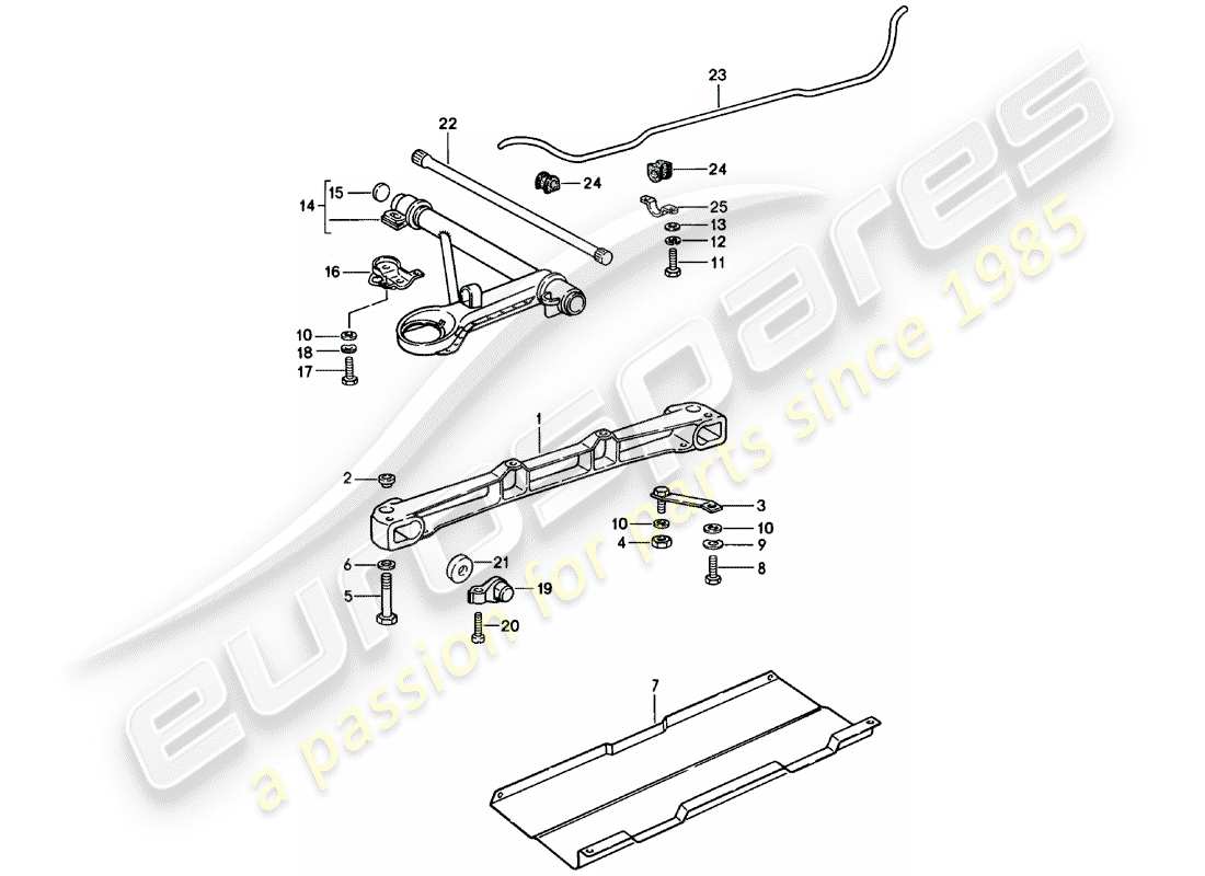 Porsche 911 (1981) FRONT AXLE - STABILIZER Part Diagram