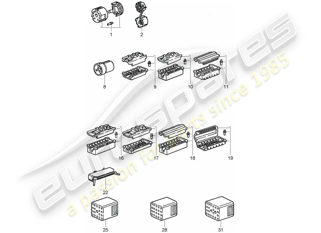 Porsche 911 (1981) CONNECTOR HOUSING Part Diagram