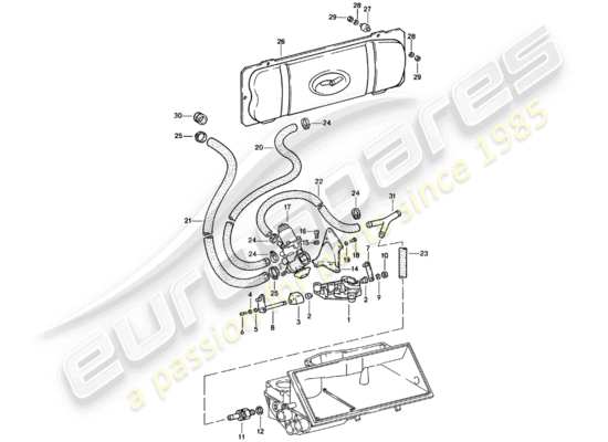 a part diagram from the Porsche 911 parts catalogue