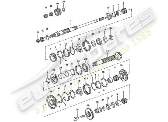 a part diagram from the Porsche 911 parts catalogue