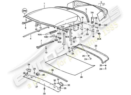 a part diagram from the Porsche 911 parts catalogue