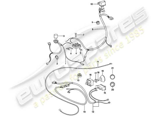 a part diagram from the Porsche 911 (1981) parts catalogue