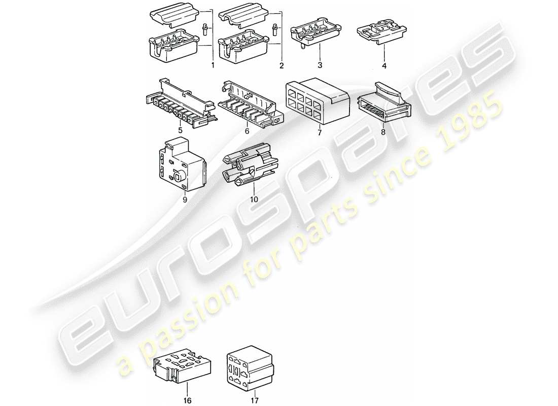 Porsche 911 (1982) CONNECTOR HOUSING Part Diagram