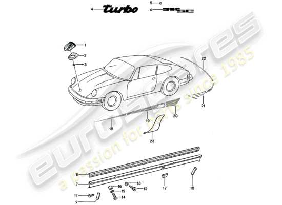 a part diagram from the Porsche 911 parts catalogue